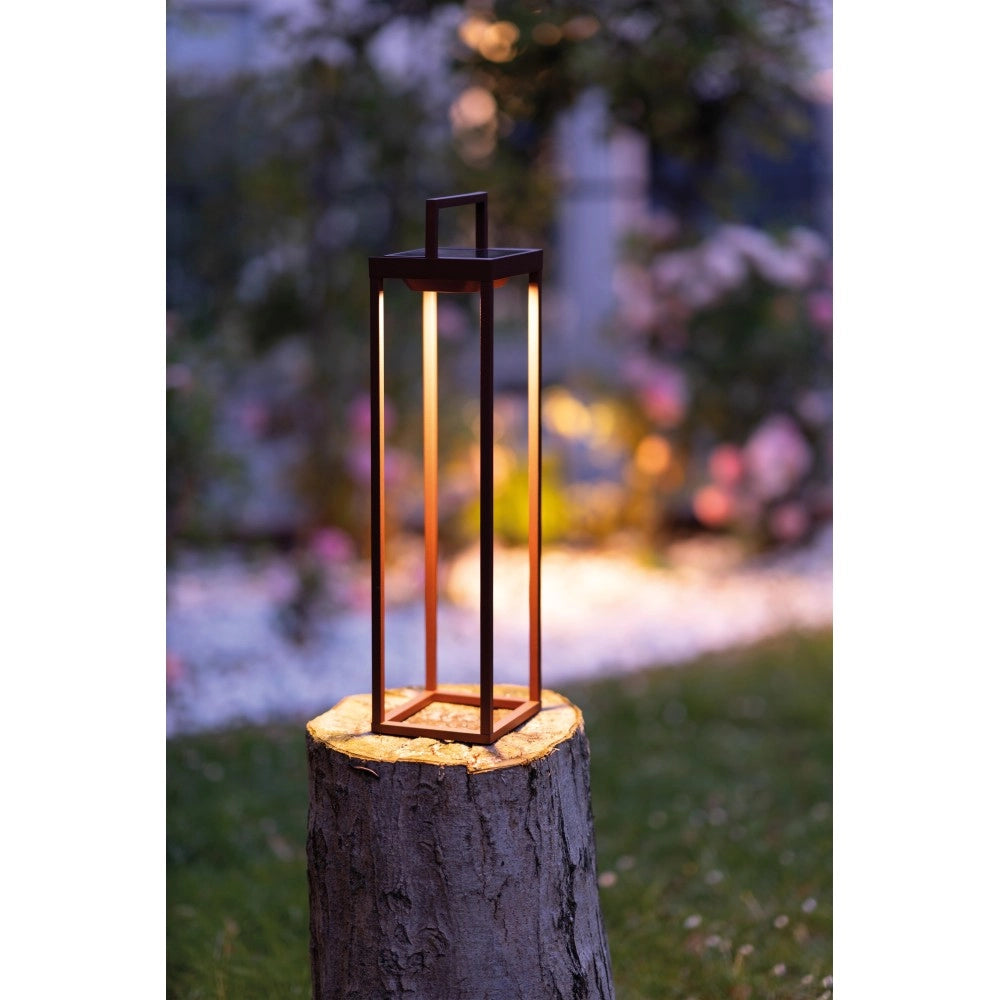 Zafferano - Lanterna Home solar 2 a led 56,4cm - Lampada da parete e da tavolo 2W con batteria e sensore crepuscolare - Verde Salvia