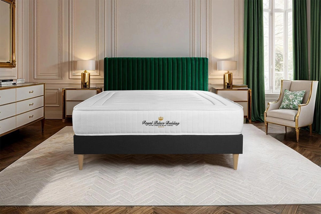 Kit rete e materasso LANCASTER 130x190cm - Spessore : 22cm - molle insacchettate e memory foam - Rigido, 3 zone di comfort