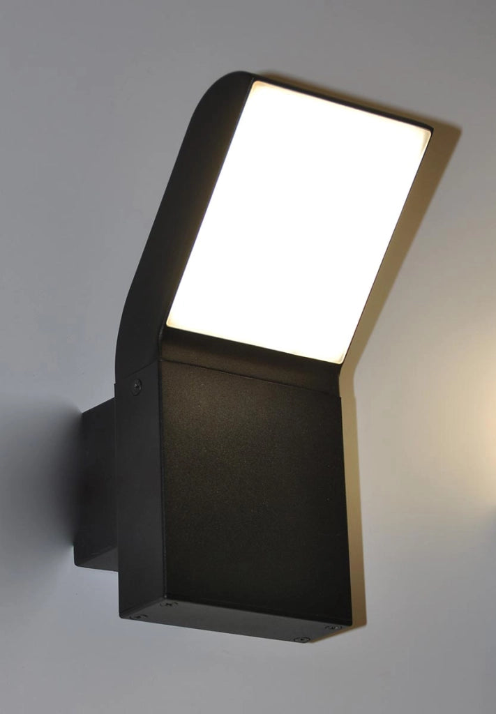 Applique esterno nero moderno LED 9W IP54 VIDAR Kaja