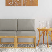 Set di divani da esterno Bianco e Grigio Chiaro 59 x 63 x 73 cm 901459
