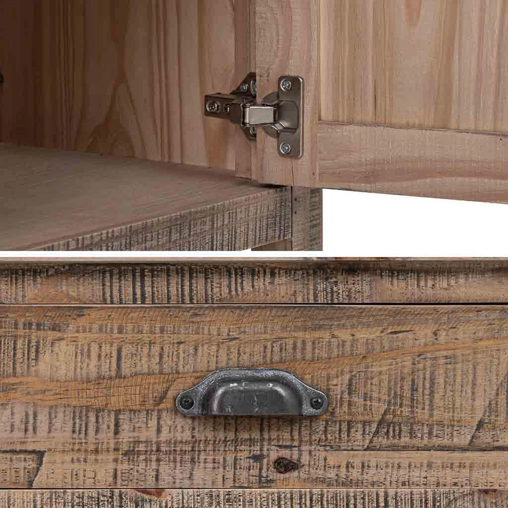 Comodino in legno marrone 50x40x65h cm