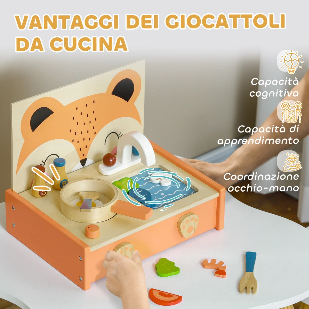 Cucina Giocattolo per Bambini ¨C Minimal ¨C Legno Multicolore