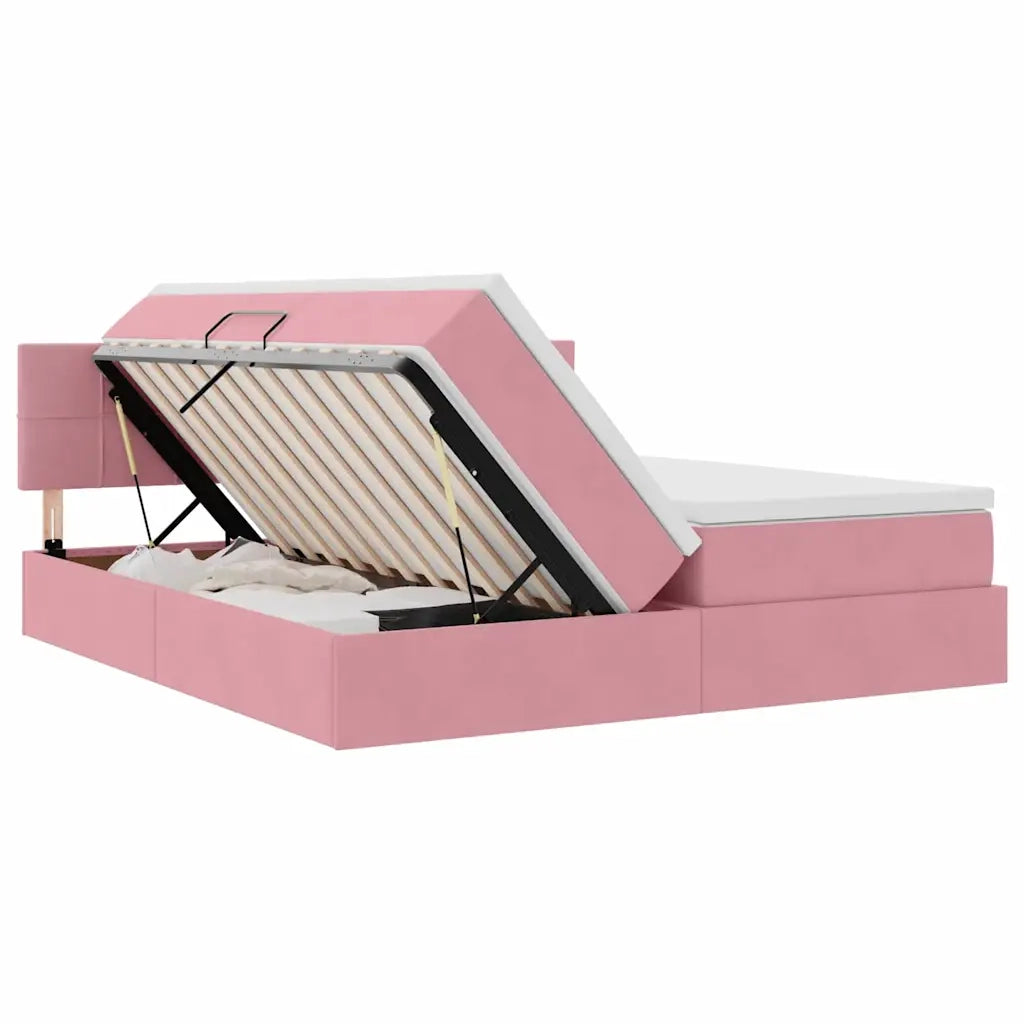 Letto con Contenitore con materasso Rosa 90 x 200 cm