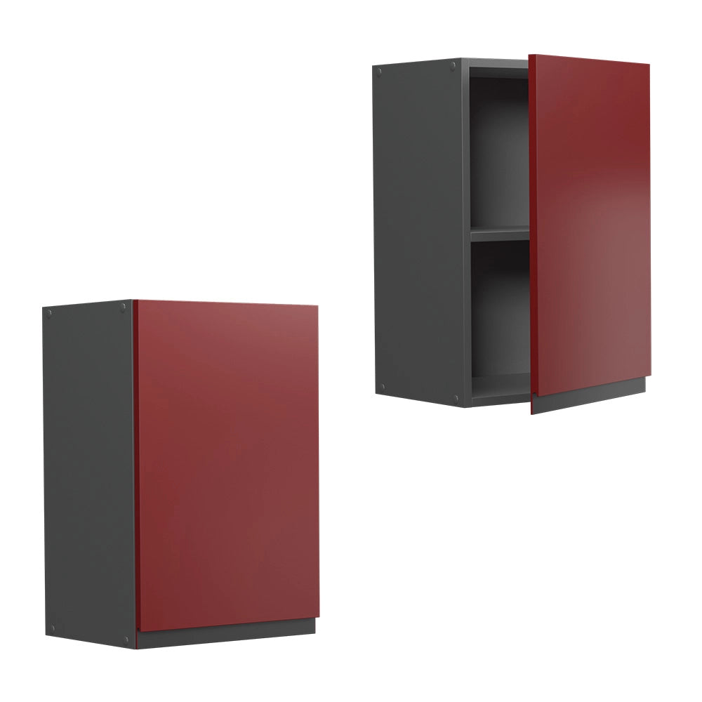 Vicco Pensile da cucina Rosso 40 cm Forma a J