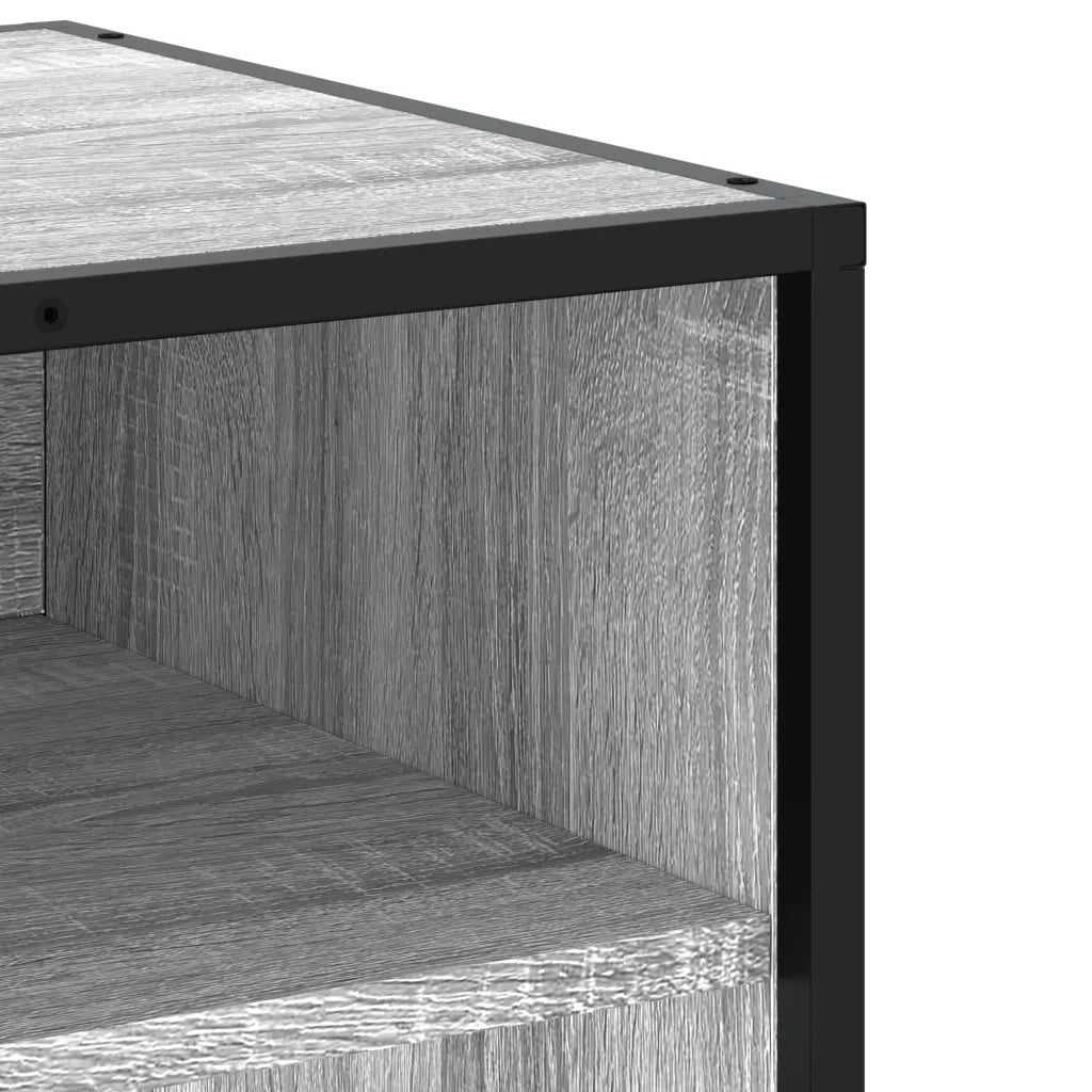 Mobile TV Grigio Sonoma 120,5x40x46cm Legno Multistrato Metallo 848892