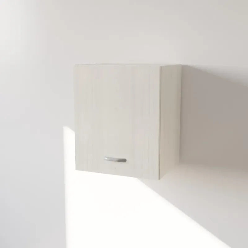 Pensile Cucina  in Legno Nobilitato Larice Bianco Mobile Alto con 1 Anta, Pensile Componibile Moderno Made in Italy (H48XL60XP33cm)