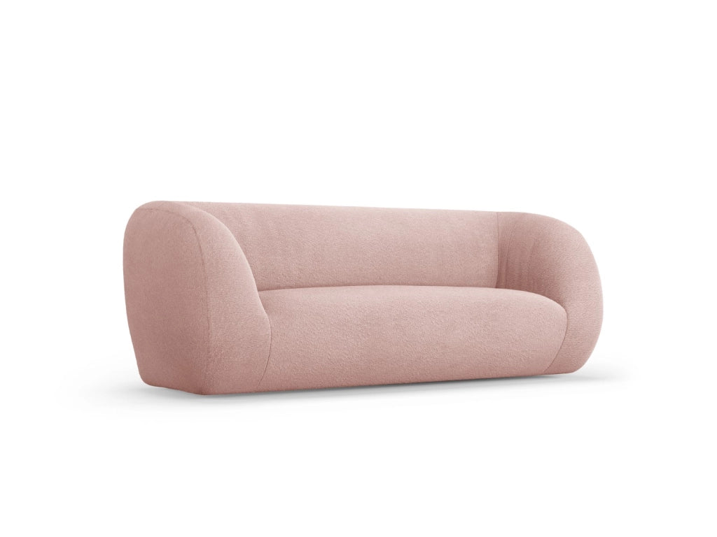 Cosmopolitan Design - Divano "Essen" 2 posti in bouclé rosa cipria 