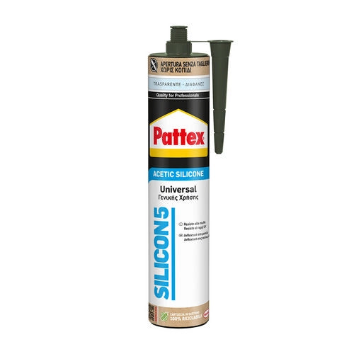 SILICONE PATTEX SILICON 5- 280 ml - Trasparente- HENKE- pezzi 1