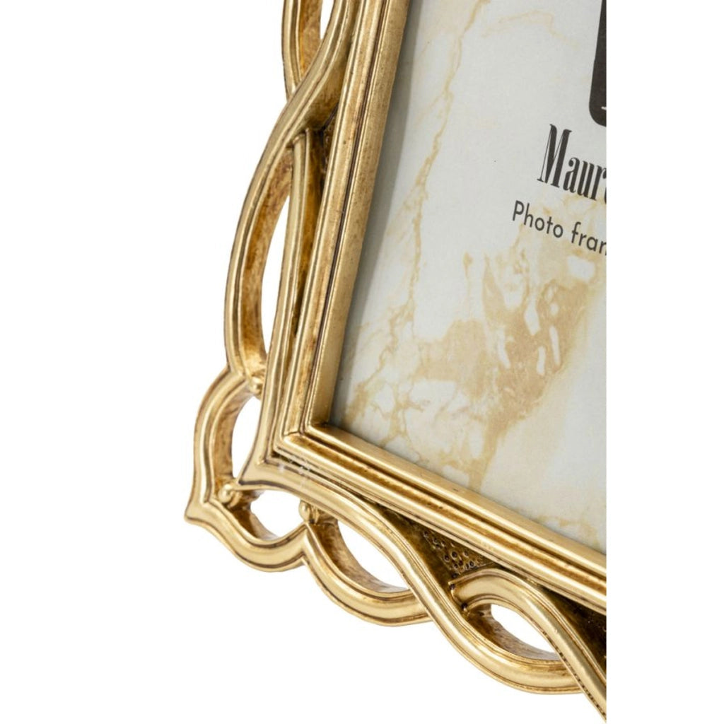 Cornice portafoto Wave oro dal profilo ondulato 15x20 cm