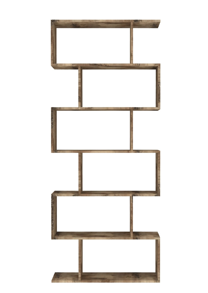 Libreria Calli L 80 x P 24.6 x H 192 cm acero pereira, portata per ripiano 5 kg