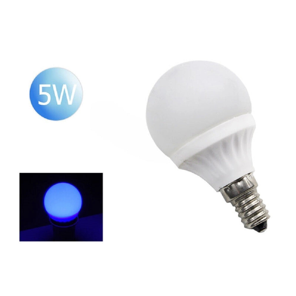 Trade Shop - Lampadina Led Sfera E14 5 Watt Luce Rossa Verde E Blu Colorata Lampada A5003 -