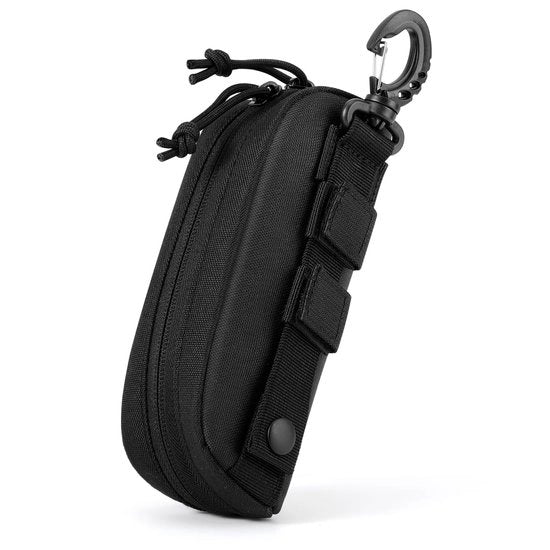 Portafoglio occhiali impermeabile - Portatile - Tessuto Oxford - Robusto e duraturo - Cinturino molle - Grappino per fissaggio - Custodia occhiali