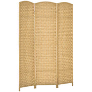 Paravento 3 Pannelli Legno Naturale ¨C Xylo ¨C Divisorio Pieghevole 135x180 cm