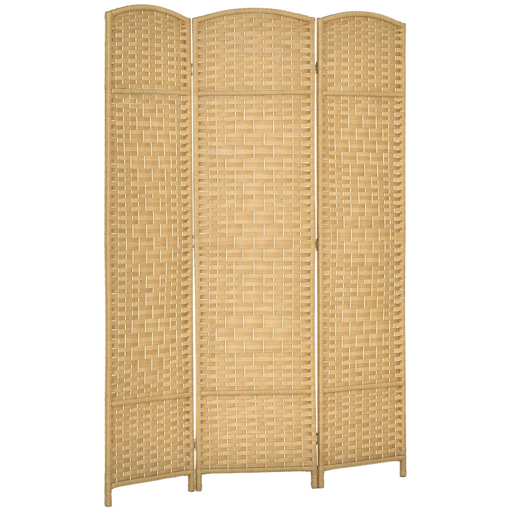 Paravento 3 Pannelli Legno Naturale ¨C Xylo ¨C Divisorio Pieghevole 135x180 cm