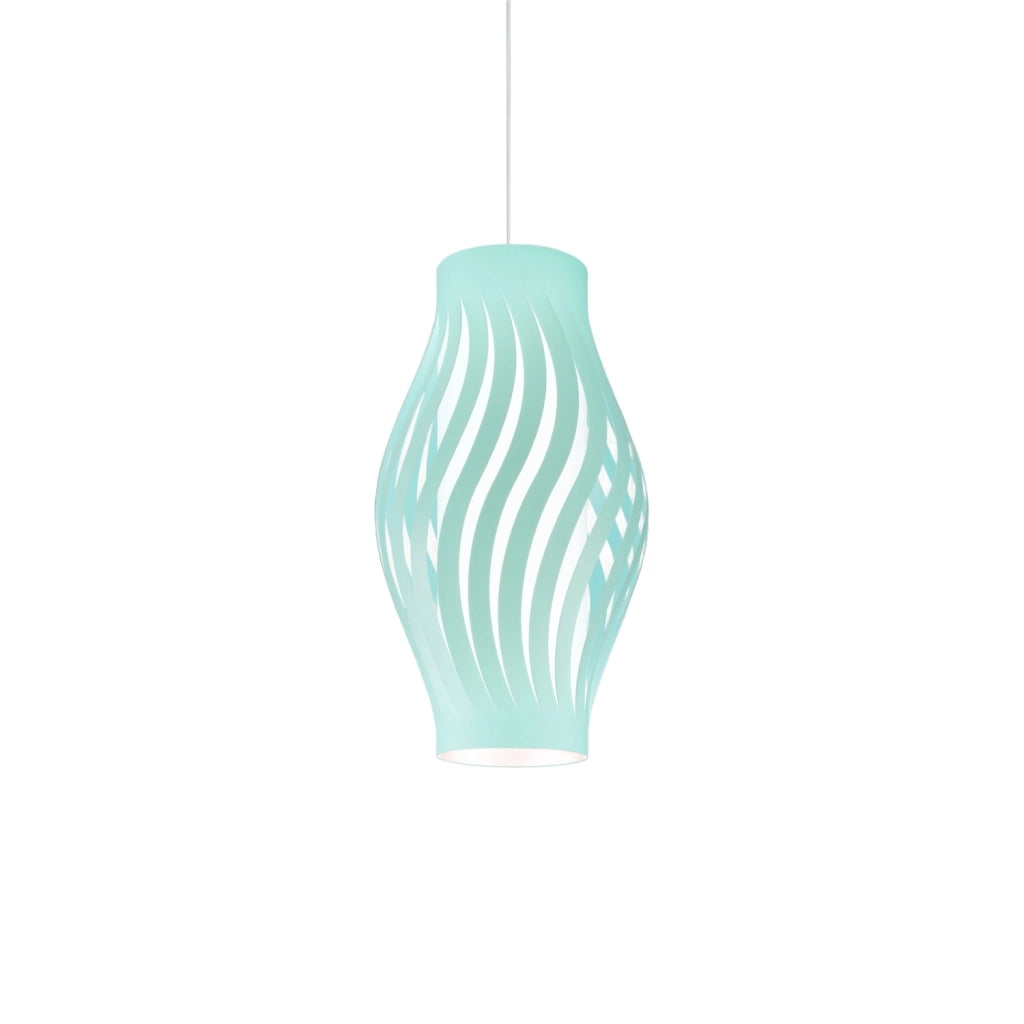 Sospensione Moderna Helios Polilux ® Verde Pastello 1 Luce E27 H61Cm