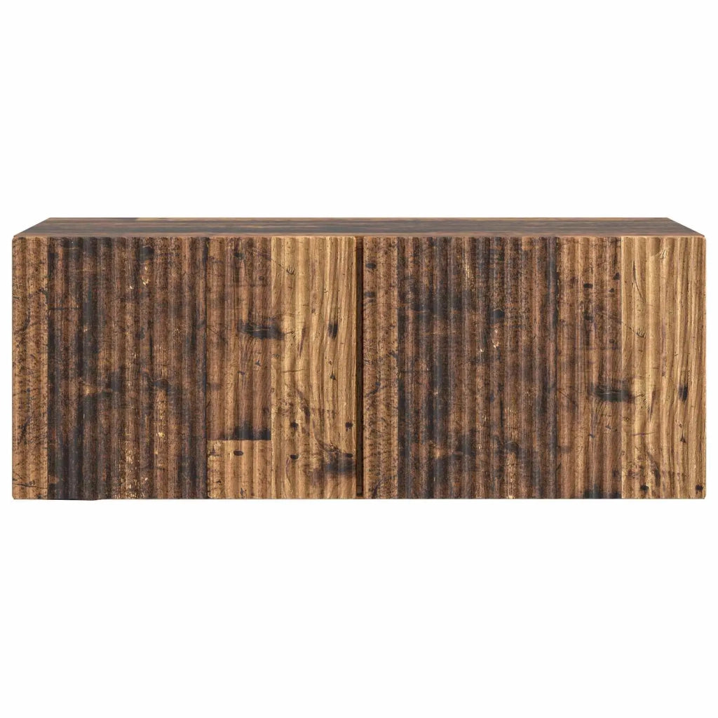 Mobile Porta TV da Muro-Credenza per TV sospesa Legno antico 78,5 x 31 x 30 cm 258987