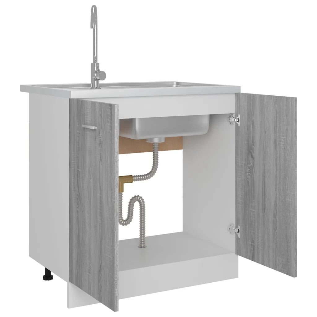 Mobiletto “Lyon” Grigio Sonoma 80x46x81,5 cm 815565