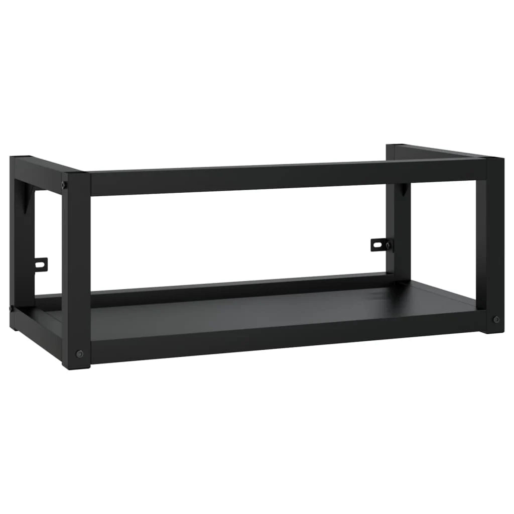 Telaio lavabo da bagno sospeso 79 x 38 x 31 cm ferro nero 02_0006761