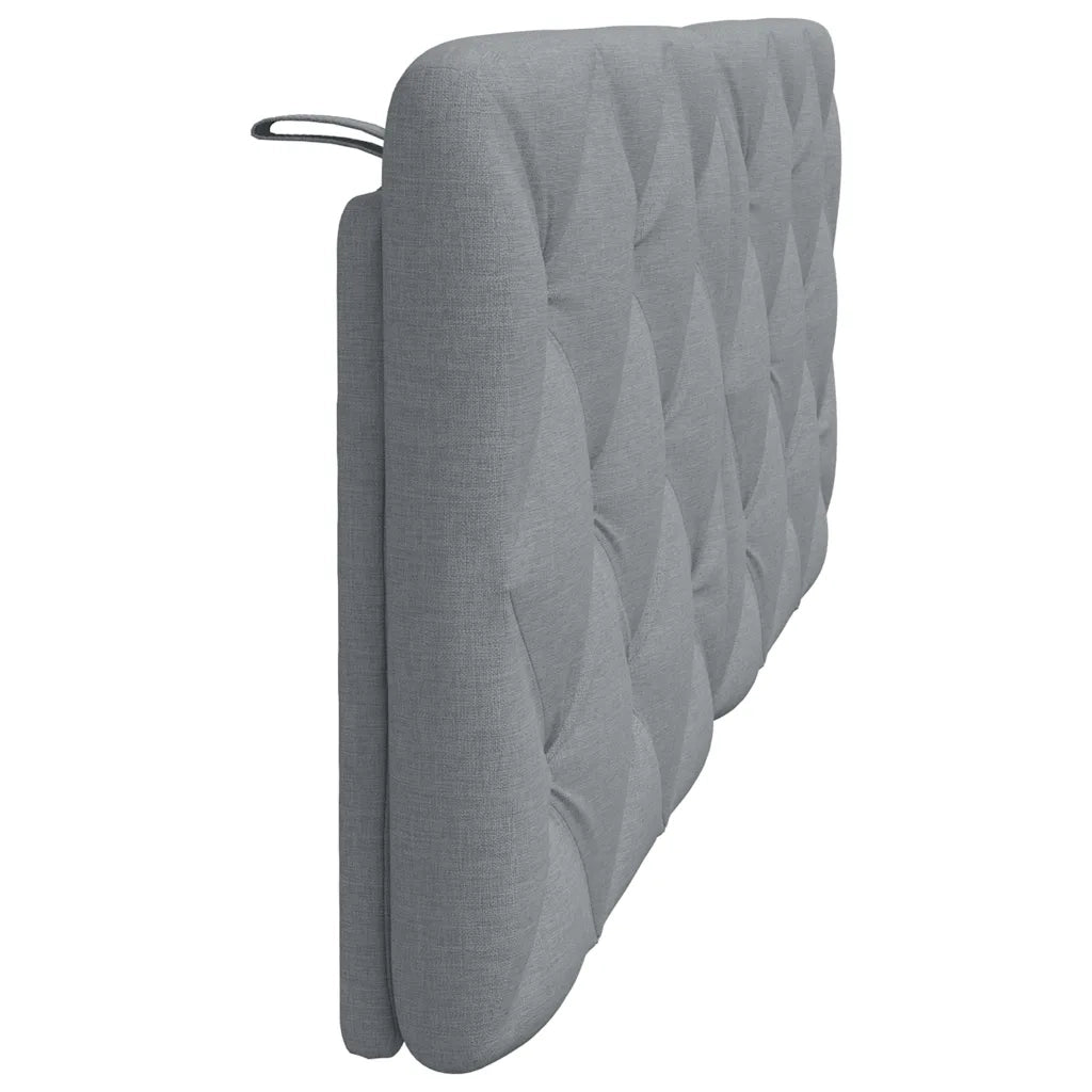 Cuscino Testiera-Cuscino per Testiera Grigio Chiaro 120 cm in Tessuto