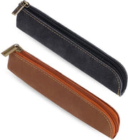 Set da disegno 2 in pelle, astuccio per pennarelli con chiusura a righello, organizzatore per pennarelli, tasca per scrivania, borsa cosmetica portatile, astuccio sottile per pennarelli, pennelli e trucco.