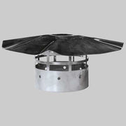 TERMINALE A TETTO INOX  Ø 80     MADE IN ITALY