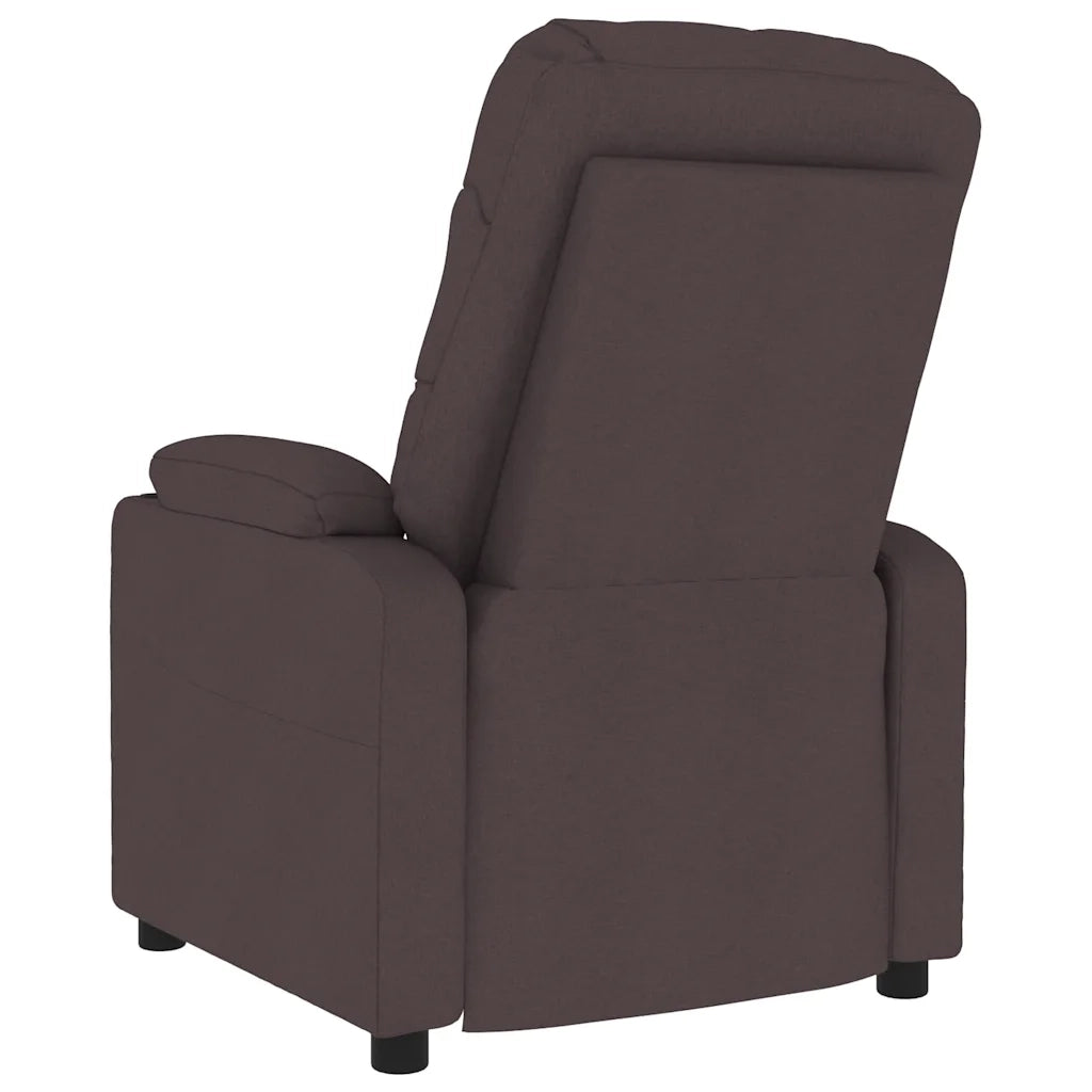 Poltrona Massaggiante Marrone Scuro in Tessuto 339097