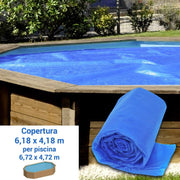 Copertura Isotermica A Bolle 6,18 X 4,18 M Per Piscine In Legno Gre 6,72 X 4,72 M Misure: 6,18 X 4,18 m