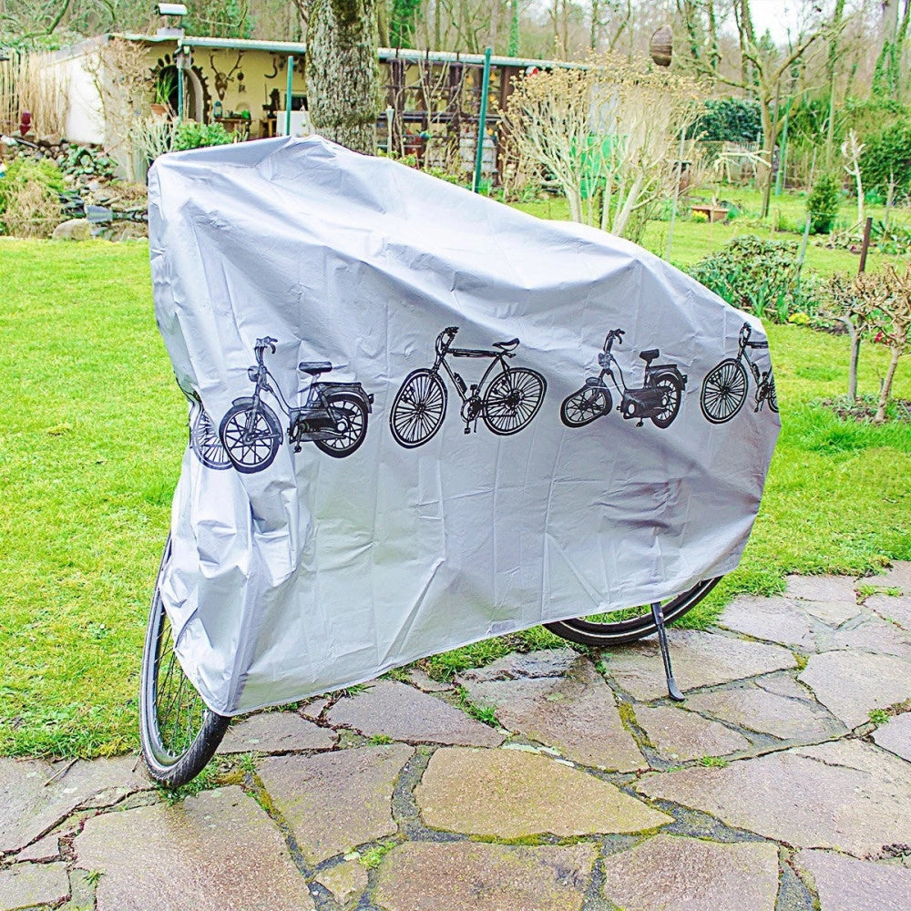 Trade Shop - Telo Protettivo Biciclette Bici Moto Scooter Impermeabile 185x97 Grigio Lavabile -