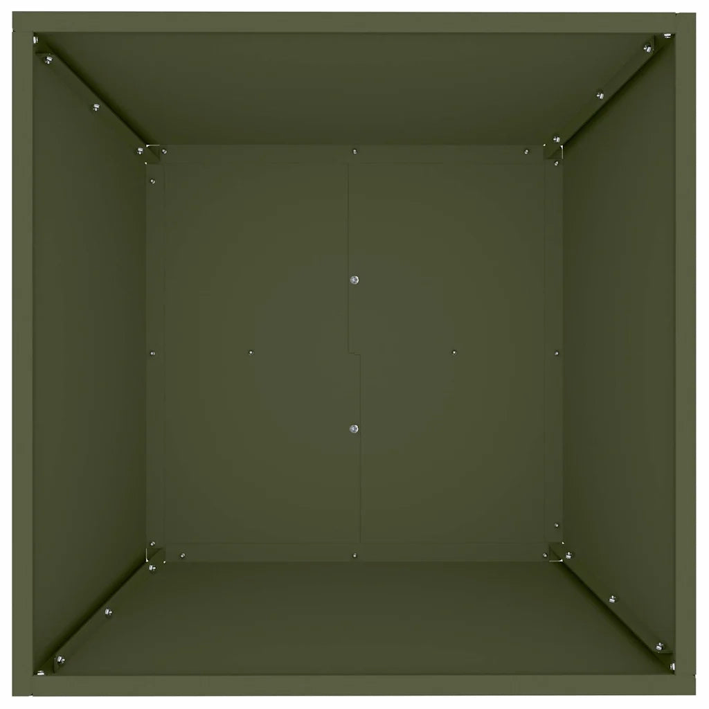 Vaso da giardino 5 pcs Verde oliva 50 x 50 x 15 cm 873831