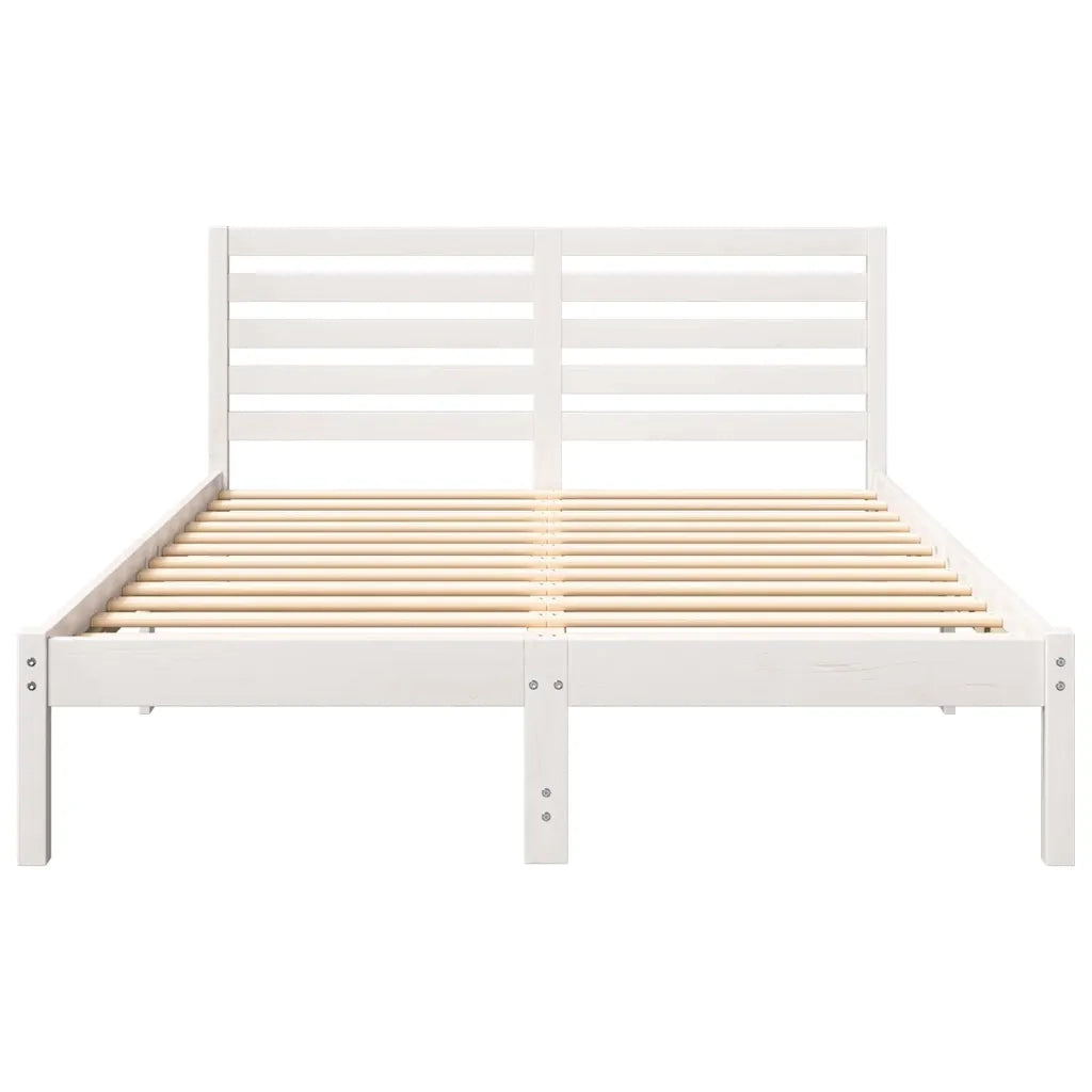 Struttura del letto-Giroletto-Rete del Letto Bianco 140 x 190 cm Pino massello 270266