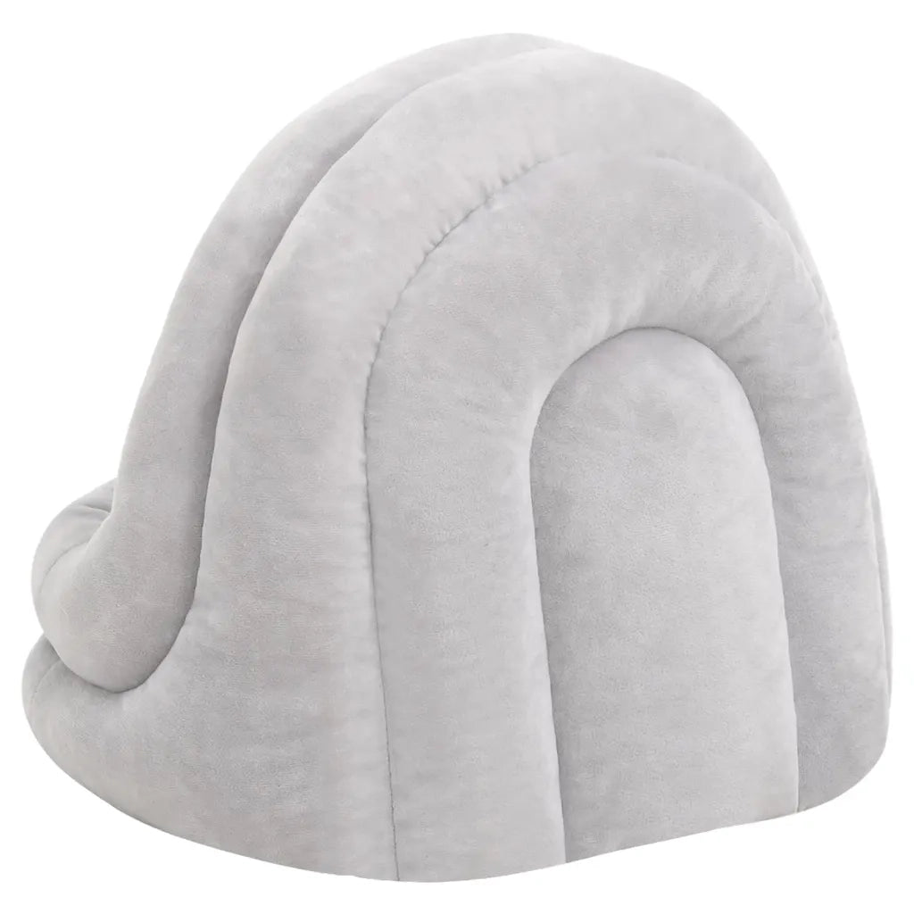 Letto per Gatti 50x50x45 cm Grigio e Crema 171398