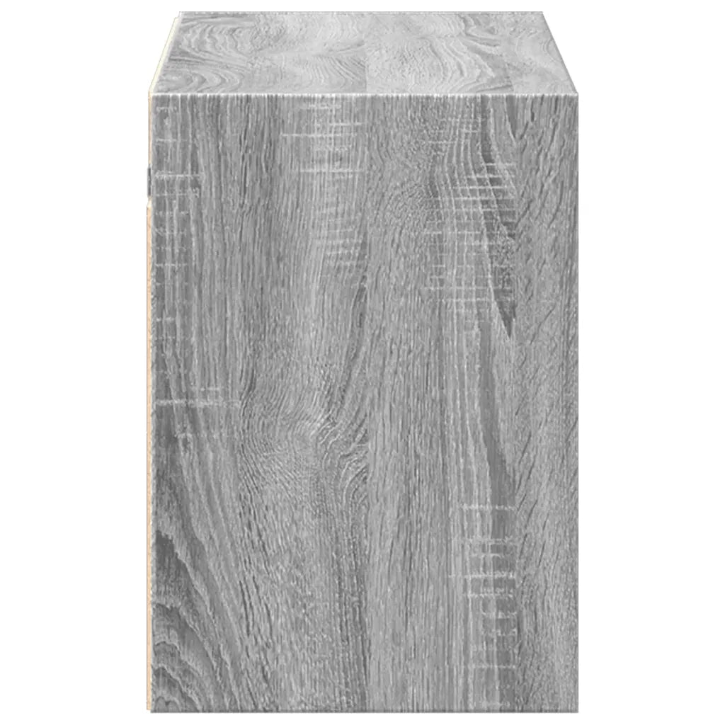 Mobile TV a Parete | Armadietto TV | Mobile Porta TV con Luci LED Grigio Sonoma 100x31x45 cm