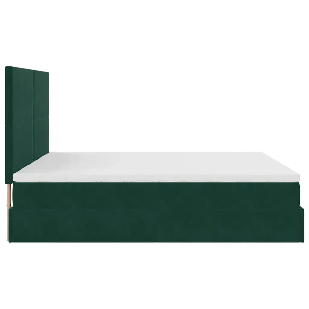 Struttura Letto Pouf con Materassi 200x200 cm Velluto 3313763
