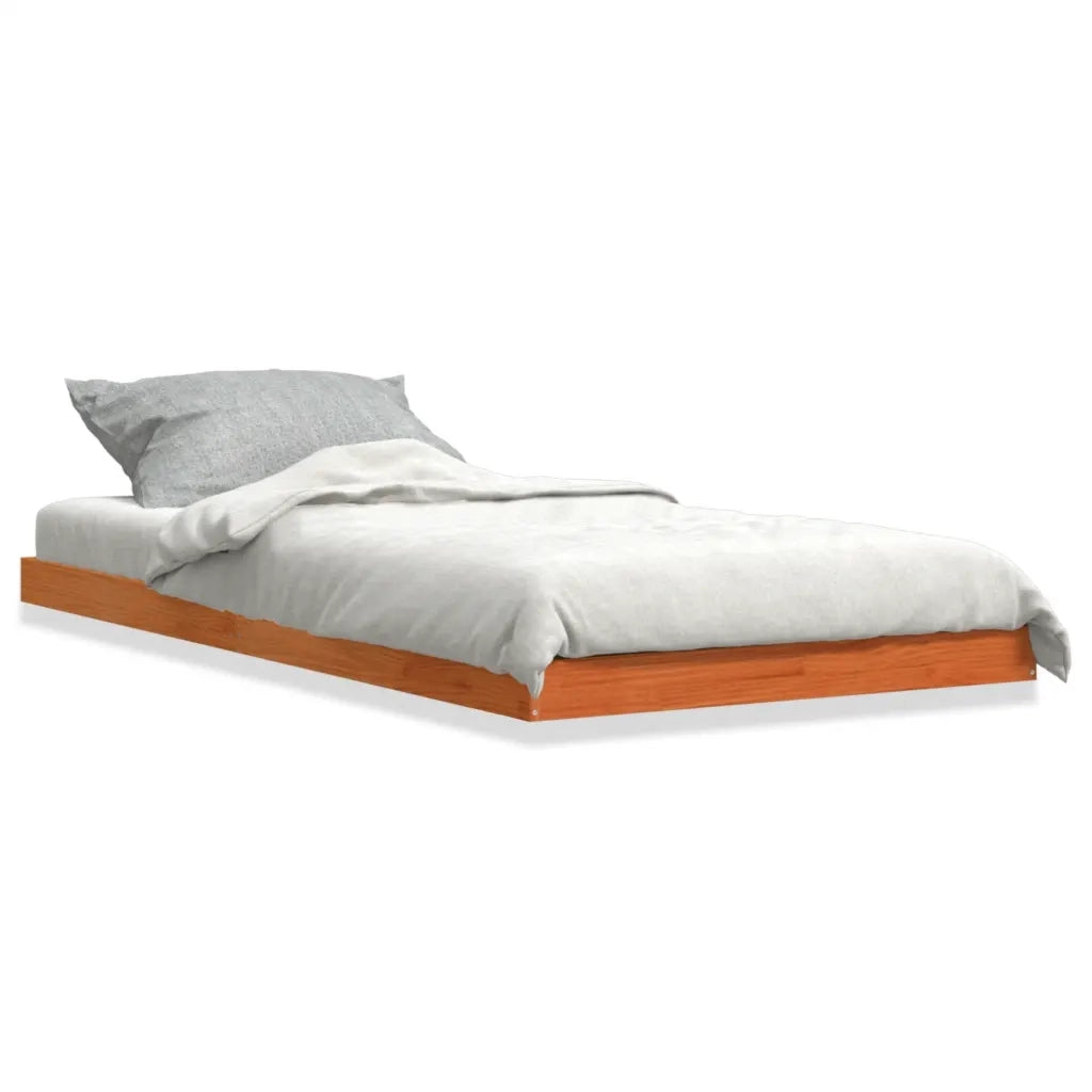 Giroletto Marrone Cera 90x200 cm in Legno Massello di Pino 847153