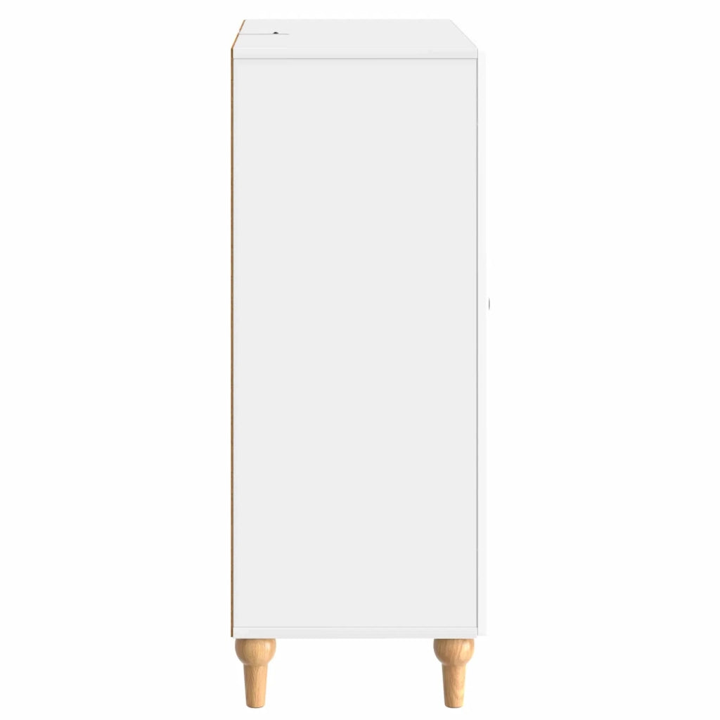 Credenza | Madia | Buffet da pranzo | Armadio da pranzo Bianco Lucido 66 x 34,5 x 90 cm Legno ingegnerizzato