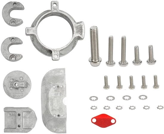 Kit di protezione anodico in alluminio - 28 pezzi - Alta resistenza - Protezione motore - Adatto per Mercruiser Alpha One Gen 2