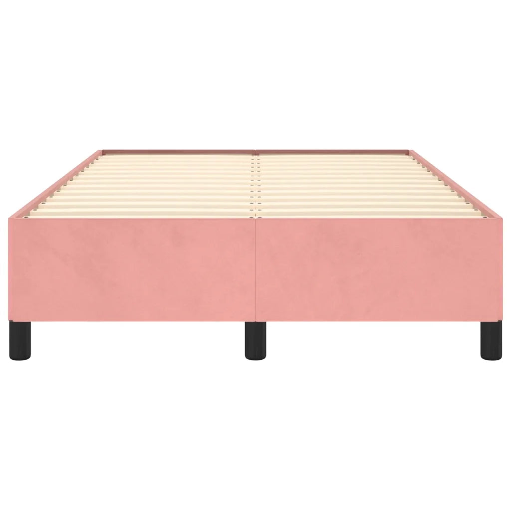 Letto matrimoniale | Letto per adulti | Giroletto Rosa 120x200 cm in Velluto