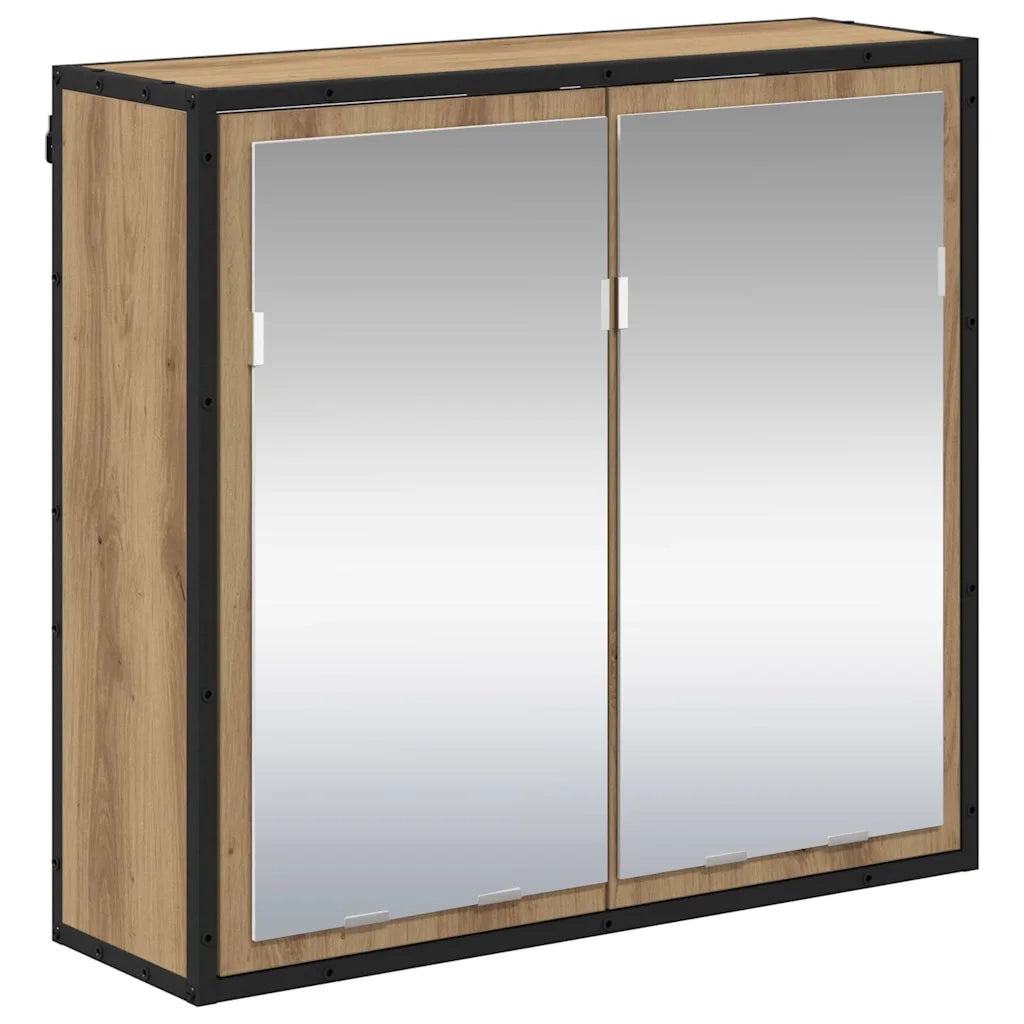 Set di mobili per il bagno con porta 3 pcs Rovere artigianale 3402561