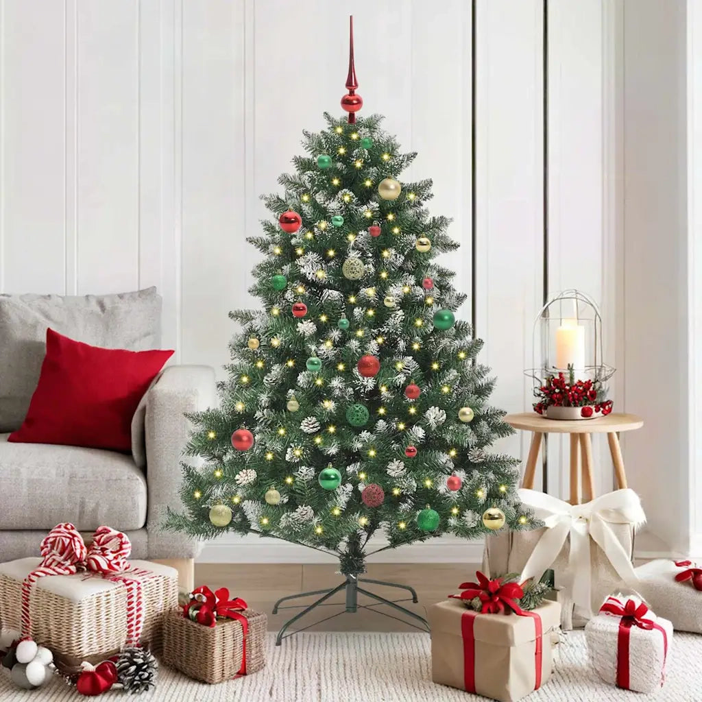 Albero di Natale artificiale con 150 LED Verde 150 cm 3395229