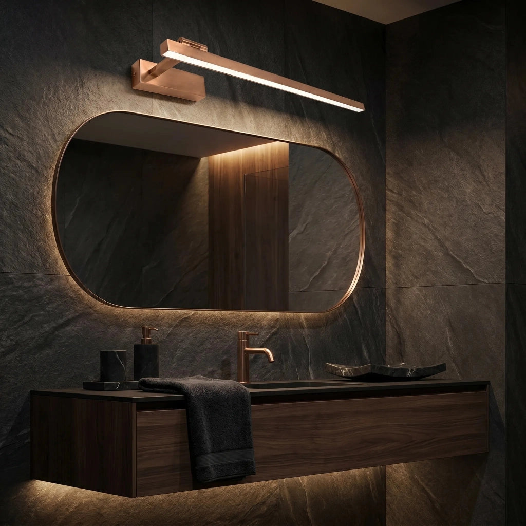 Applique Da Bagno Led Swe038-1w 60cm Brush Copper