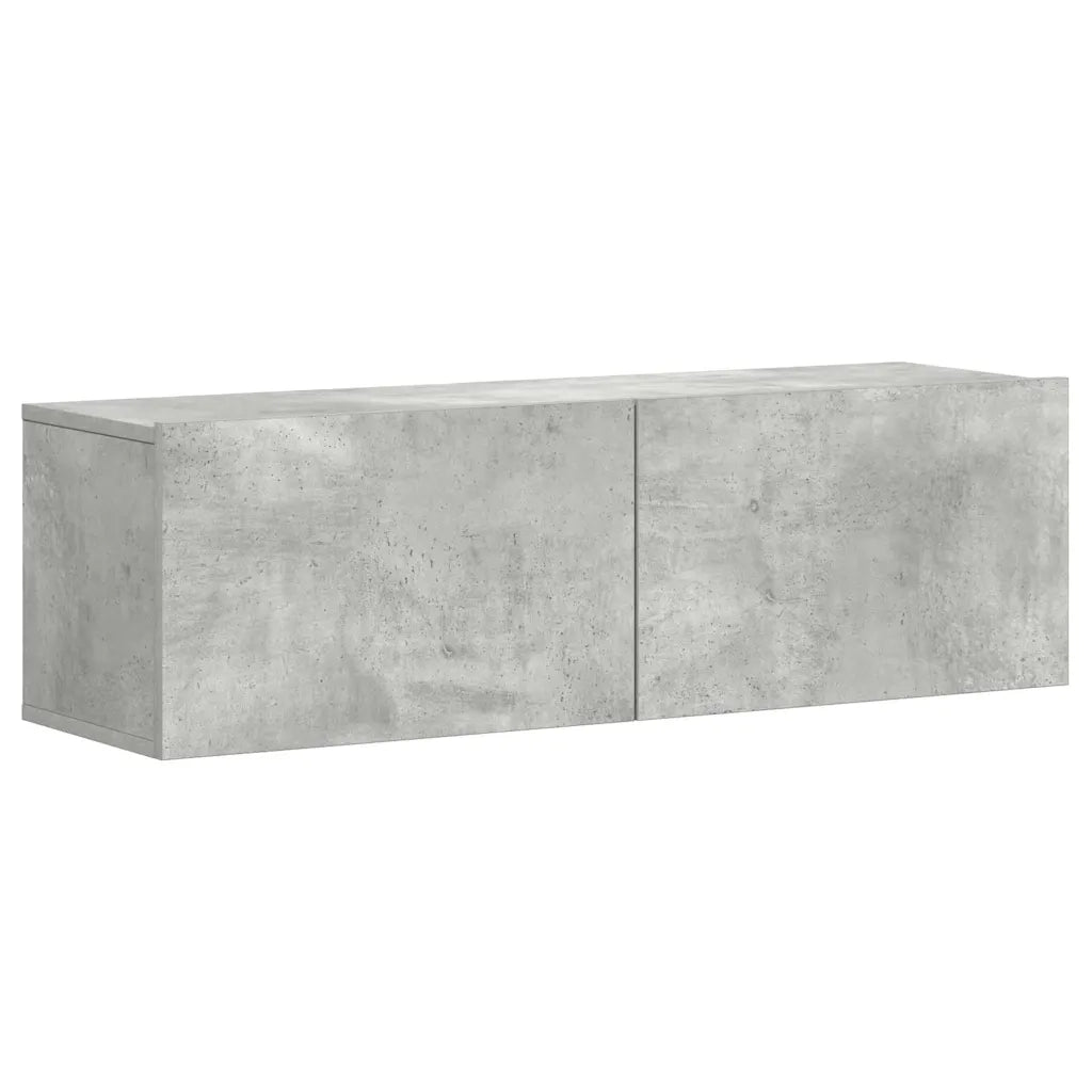 Set di Mobili Porta TV 3 pz Grigio Cemento in Legno Multistrato 3079076