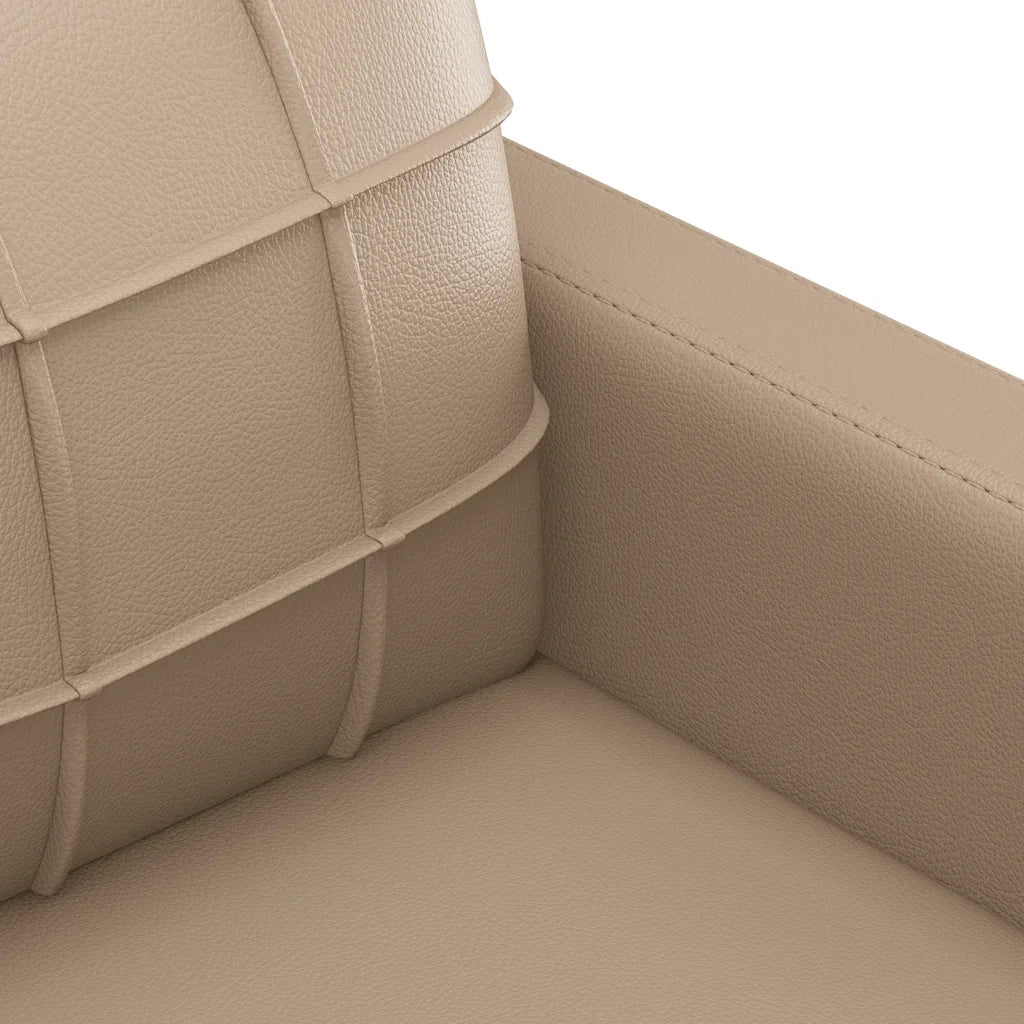 Divano a 2 Posti Cappuccino 140 cm in Similpelle 359116