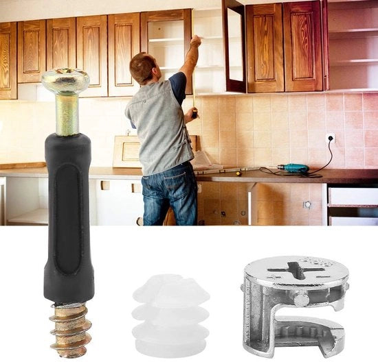 Connettore a Camlock per Mobili - 25 pezzi - Acciaio Inox - Sicuro e Duraturo - Unite per Mobili Resistenti