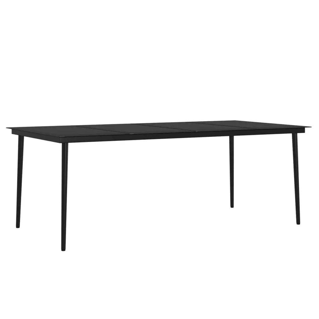 Set da Pranzo da Giardino 7 pz con Cuscini Grigio e Nero 3099315