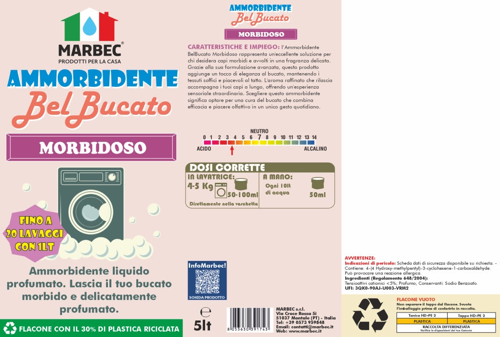 AMMORBIDENTE BelBucato Morbidoso 5LTx4Pz