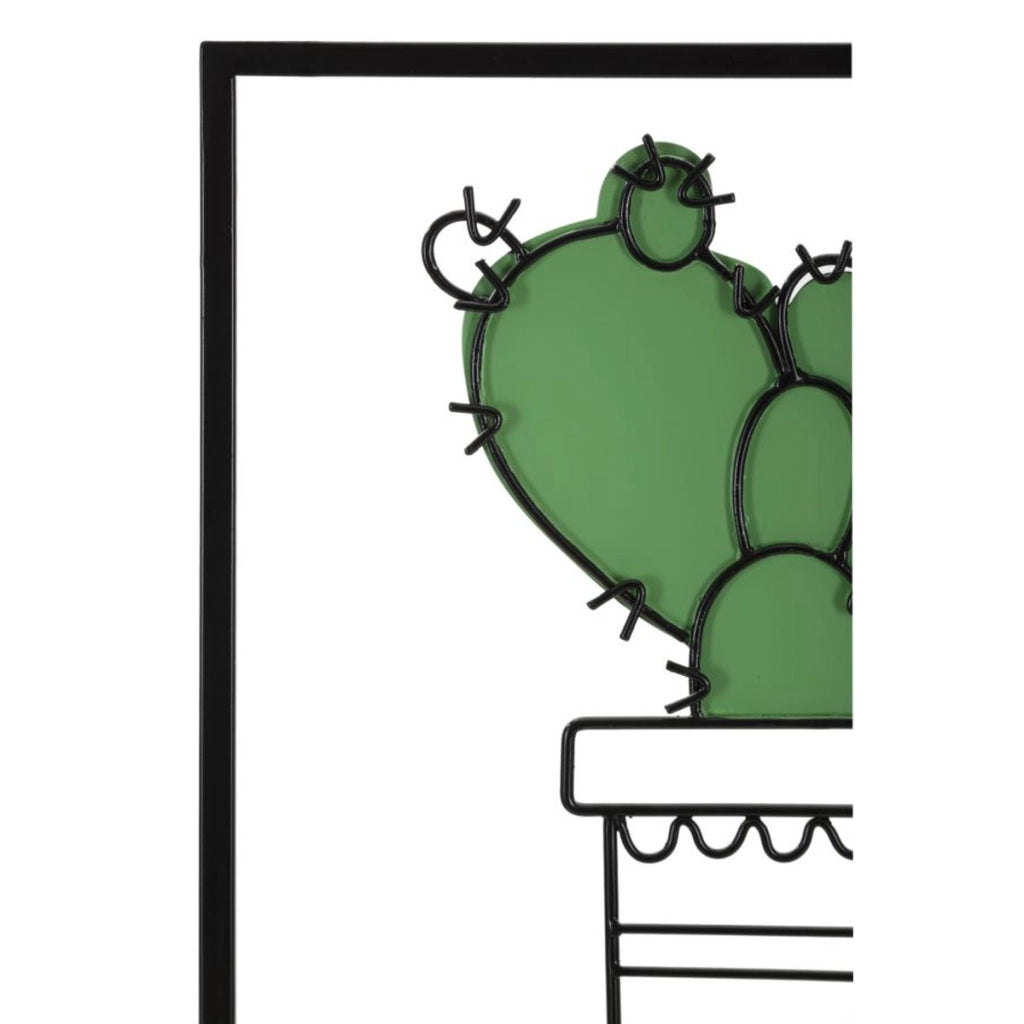 Pannello da muro Cactus in ferro, set 3 pezzi 33x46 cm