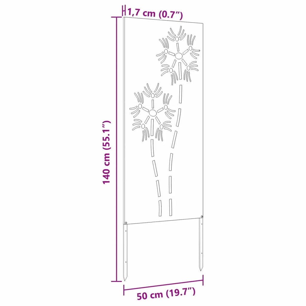 Schermo per privacy in giardino Traforo Antracite 50 x 140 cm 876282