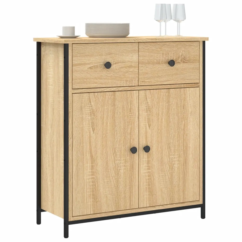 Credenza-Buffet-Armadio da cucina Rovere Sonoma 70x30x80 cm in Legno Multistrato 732447