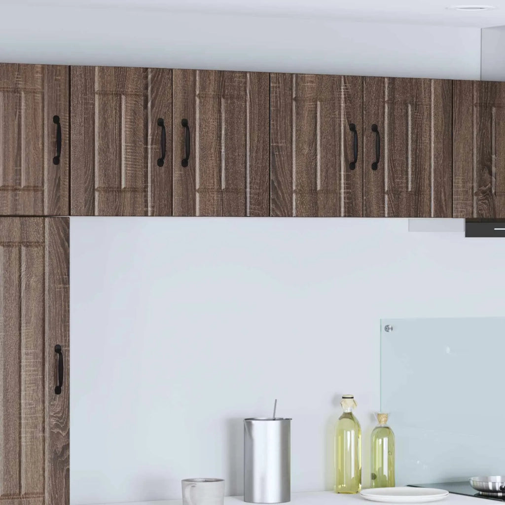 Armadi a pareti per cucina 2 pz-Set di 2 Armadi sospesi per Cucina Rovere Marrone 60 x 31 x 40 cm 777416