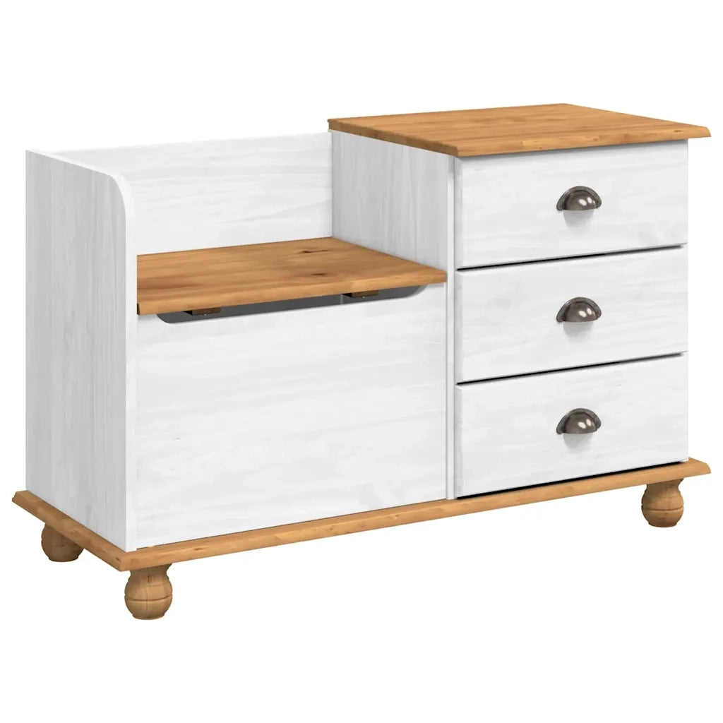 Panchina con contenitore ASKIM Bianco 100 x 39 x 62 cm 4105441